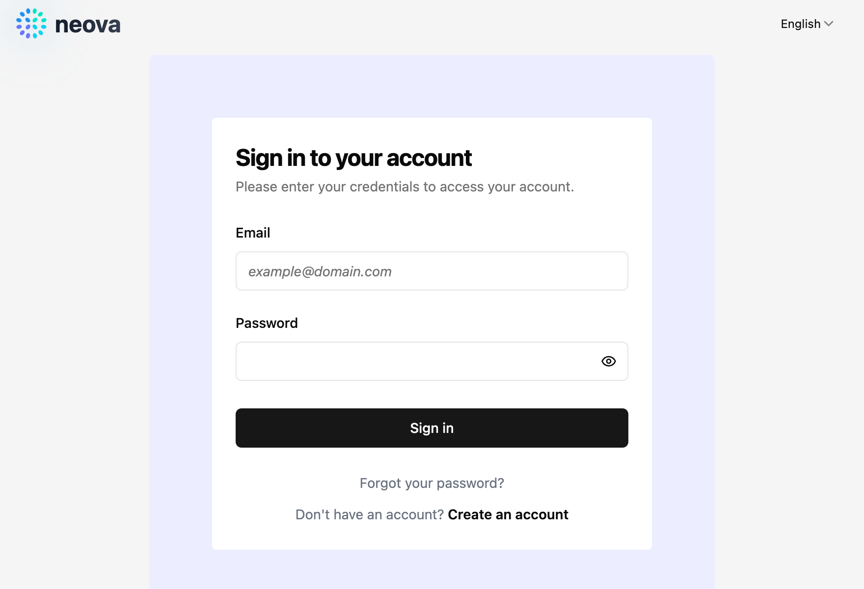 Code de l'application Neova Drive