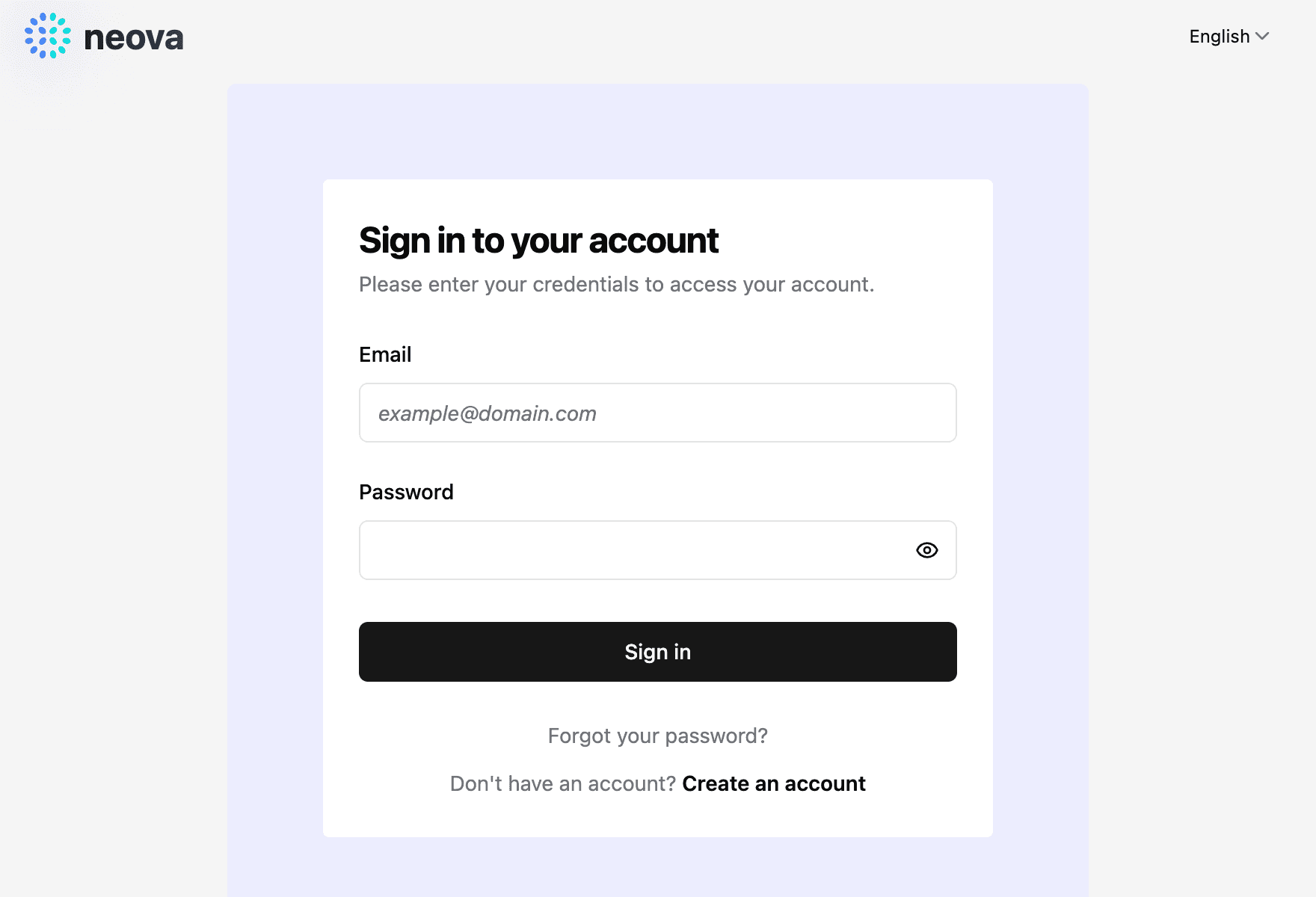 Code de l'application Neova Drive